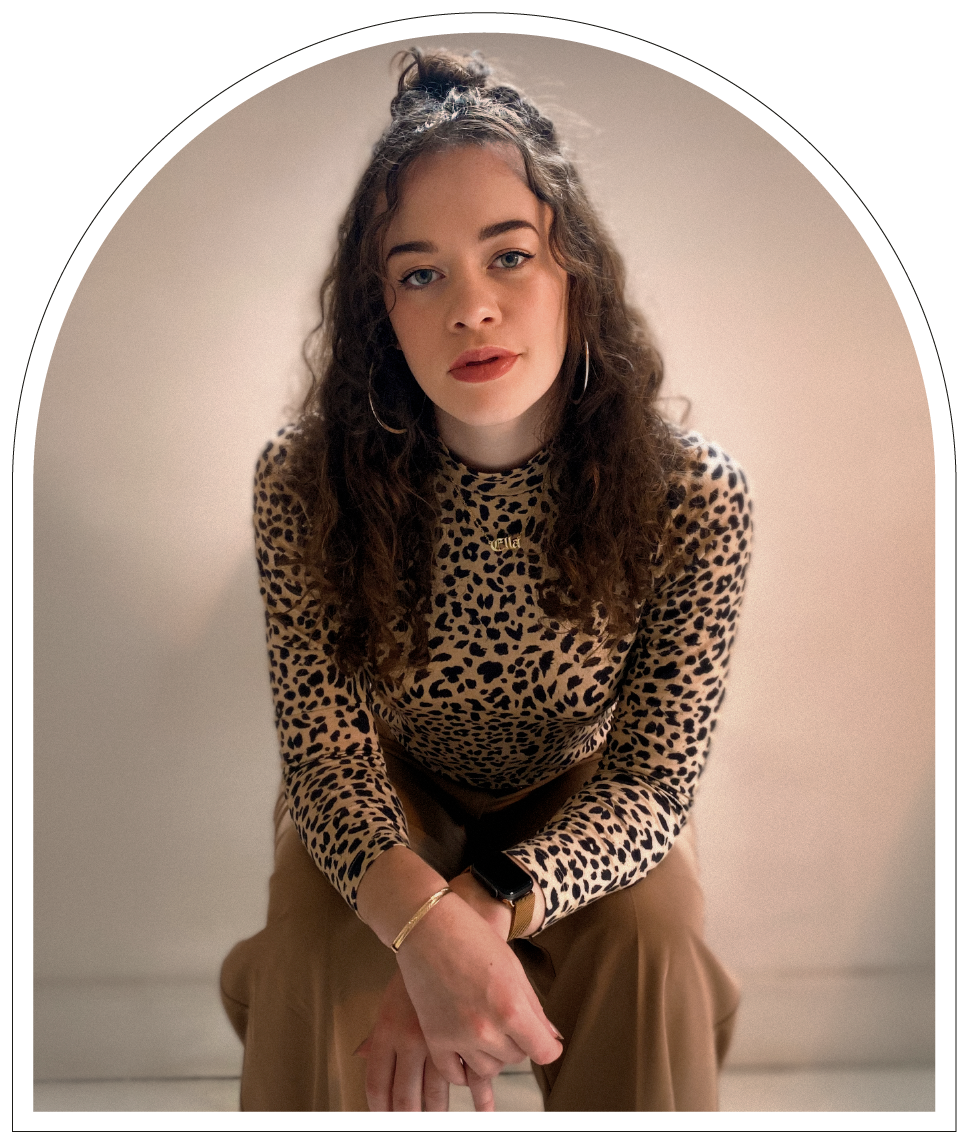 a photo of myself wearing a leopard print top